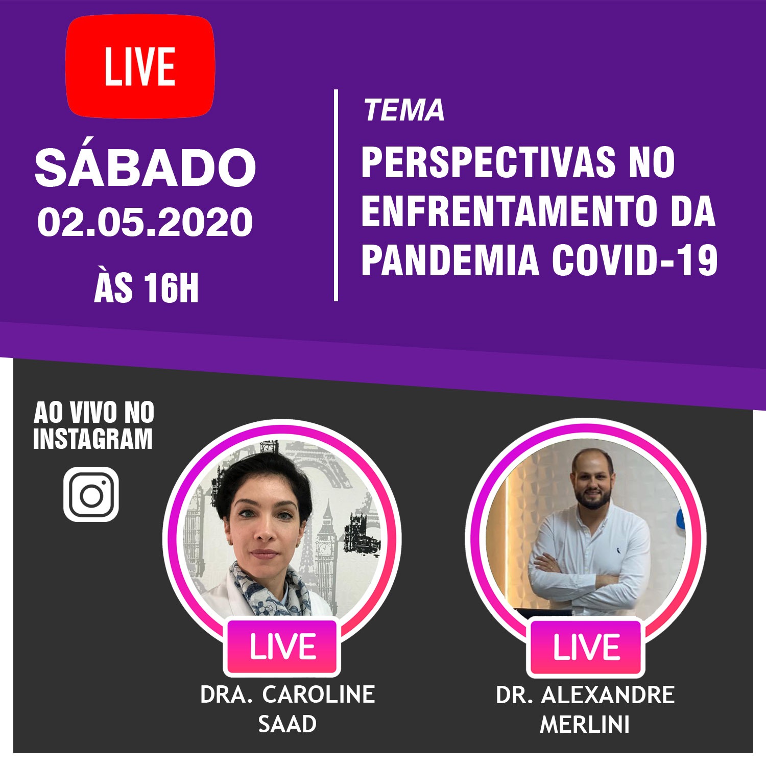 Live sobre Perspectivas no Enfrentamento da Pandemia Covid-19